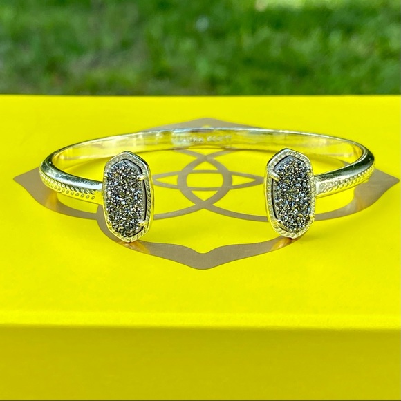 Kendra Scott Jewelry - Kendra Scott Gold Elton Platinum Drusy